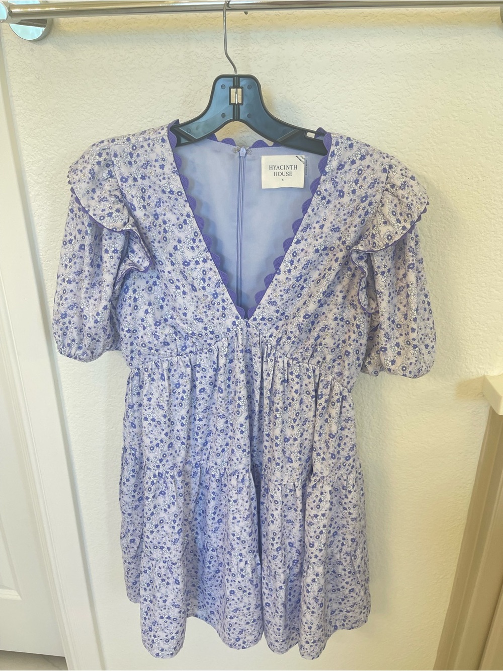 Hyacinth House Lavender Floral Tiered Dress